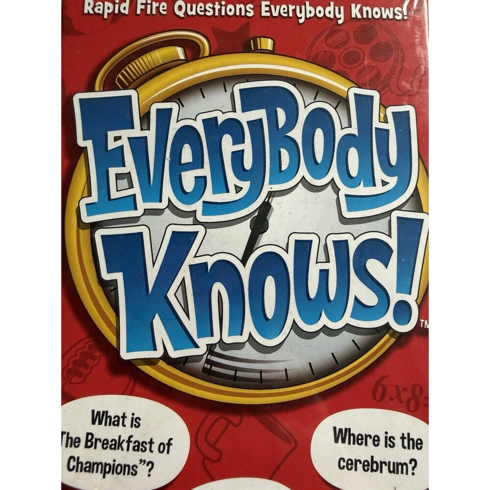 Everybody Knows Rapid Fire Questions Card Game Endless Games Ages 12+ 2 Players